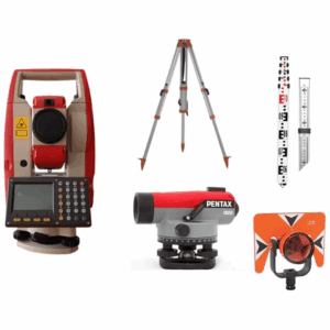 Estación total láser GeoMex ARMOR 3 con luz guía replanteo+ Nivel GeoMex DS32